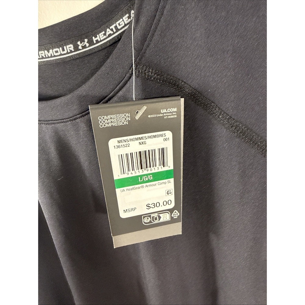 Under Armour Heat Gear Compression Black Sleeveless Shirt 1361522 Mens Large NEW - Picture 6 of 6